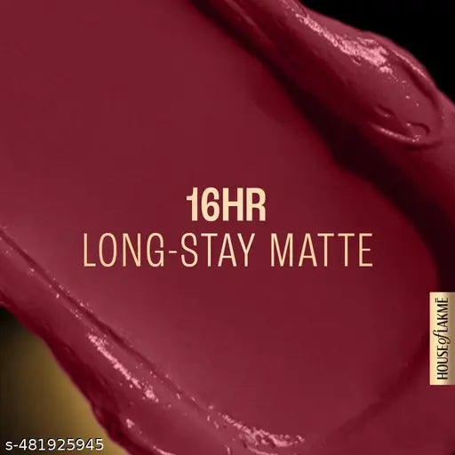 Lakme Forever Matte Liquid Lip, 16hr Lipstick, Lightweight & transferproof - Red Sangria, 5.6ml