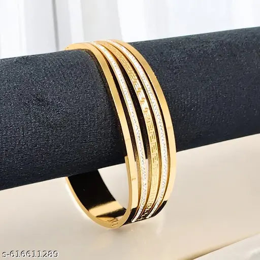 Anti Tarnish Gold Plated Stainless Steel Bracelet For Women & Girls