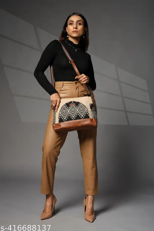 ENSAC Women's Premium Cotton/Full Sling Shoulder Bag | Ladies Purse Handbag | Special & Luxury Gift