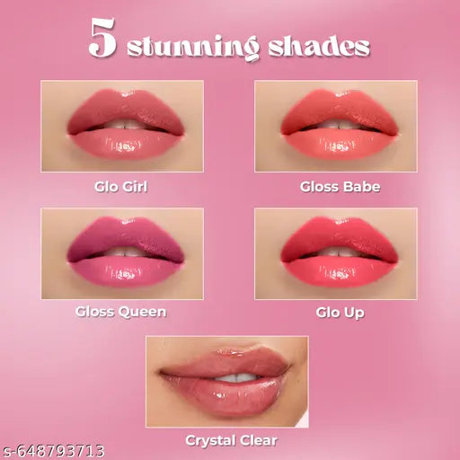 JAQULINE USA Gloss Drops Lip Gloss | Hydrating | Long-Lasting Shine | Non-Sticky & Lightweight | Vitamin E & Hyaluronic Acid | Vegan | Cruelty-Free | Moisturizing | Gloss Queen 04, 3.5ml