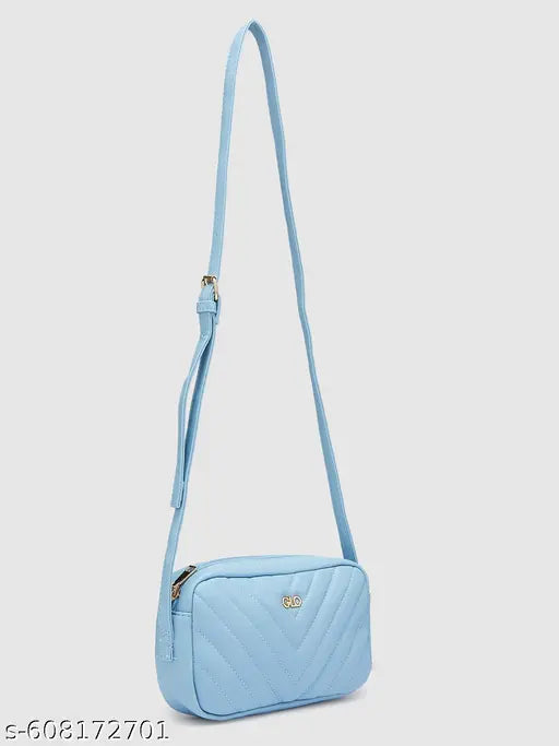 Globus Women Iceberg Blue Textured Casual Sling Bag