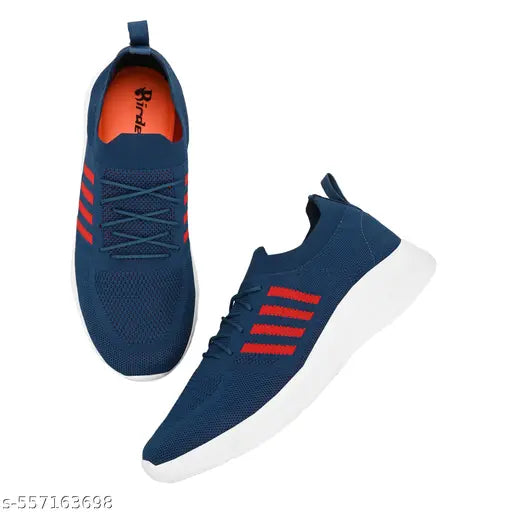 BIRDE Stylish Flyknit Lightweight Memory Foam Casual Sneakers Shoes For Men