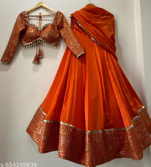 fancy work lehenga choli