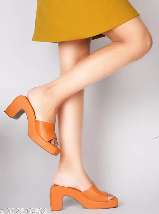 JM LOOKS Women's Fashion Beige Sandals|Stylish Design Heels for Girls| Heels for women| Women Footwear