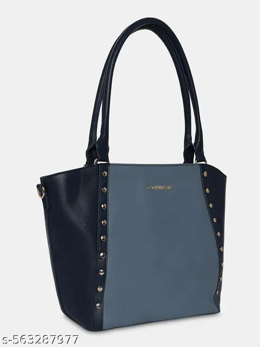 Caprese Shelby Satchel Bag for Women With Convenient Zip Closure, Perfect for Everyday Use, Work, Travel, and Casual Outings (Medium, Blue)