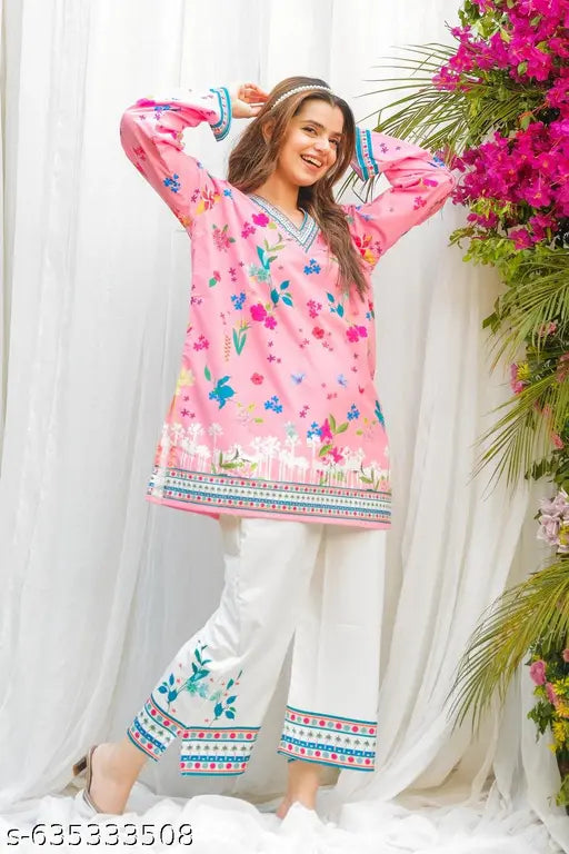 Premium Rayon Women Printed Elegant Top and Pant Co ord Set | Diwali Special Women Top & Bottom Sets | Women's Ethnic Co Ord Set | Diwali Special Collection | New Collection 2025