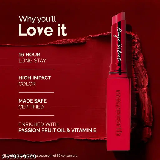 Mamaearth Luxe Matte Long Stay Lipstick 01 Rouge Velvet 2g