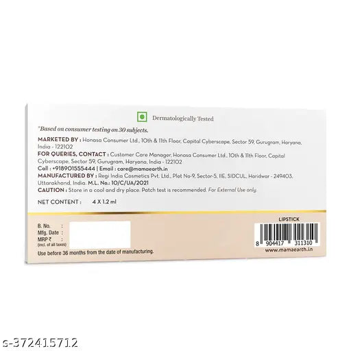 Mamaearth Feather Light Liquid Matte Lipstick pack of 4 minis (4 X 1.2 ml)
