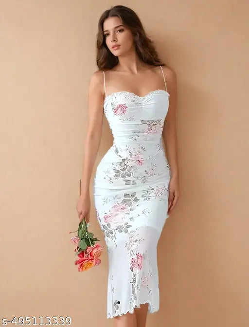 White imported net dress