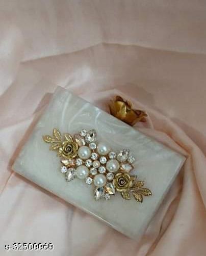 Women Handbag - Mini | Resin Clutch Pearl Clutches for Women Hand Clutches for Girls Box Clutch Purse | Casual Clutch | Women's Hand Crafted Bridal Clutch Handbag | Formal Clutch | Clutch Sling Bag For Women And Girls | Designer embroidered beautiful clut