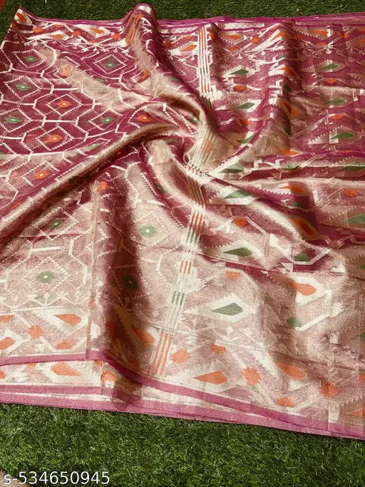 Banarasi pure soft tissue saree for women exclusive online latest saree bollywood wedding bridal saree with blouse