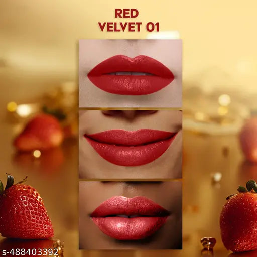 FACES CANADA Comfy Matte Velvet Touch Lipstick - Red Velvet Cake 01, 4.2g | Velvety Matte Finish | 8HR Longstay | Intense Colour | Hydrating Lips | Smooth Application | Foodproof & Crackproof
