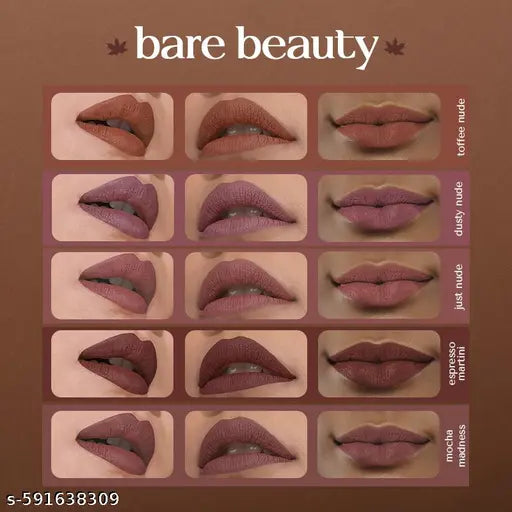 Bellavita High Five-in-1 Liquid Lipstick | 4.3ml, Enriched with Vitamin E for Instant Moisturization | Long-Lasting, Travel-Friendly