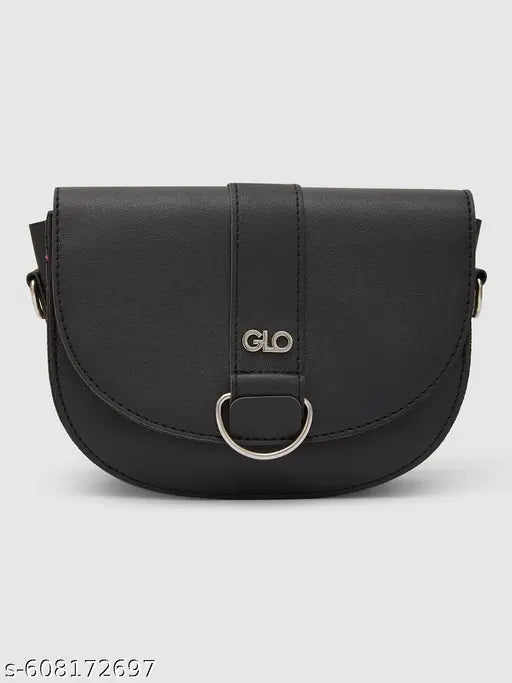 Globus Women Black Solid Sling Bag