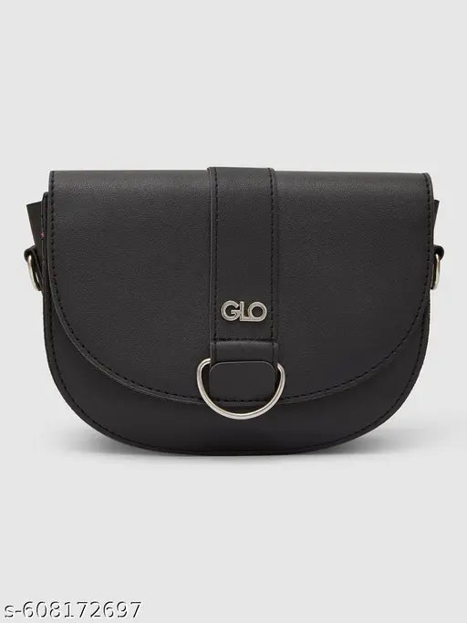 Globus Women Black Solid Sling Bag