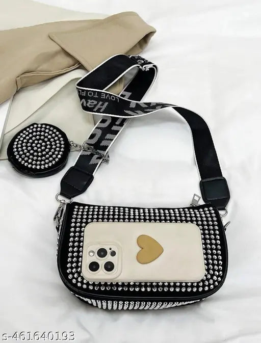 cheryl casual rhinestone sling bag