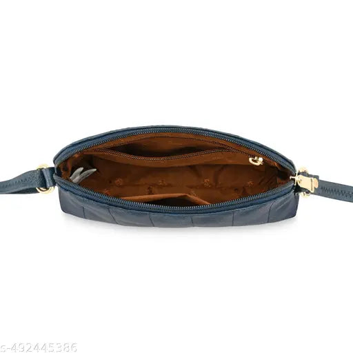 Fastrack Quilted Navy Blue Sling Bag