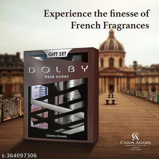 Chris Adams Gift Set - Dolby | EDP, 100ml + Deodorant Body Spray, 200ml