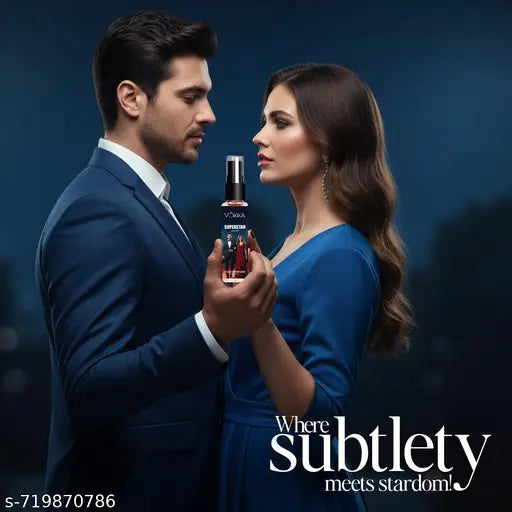 VOKKA Pocket Perfume Superstar 8ml | Unisex Luxury Long Lasting Perfume for Men & Women | Eau De Parfum| EDP Fragrance for Gift | Travel & Skin Friendly | Notes: Lemon Pepper, Floral, Woody Vetiver