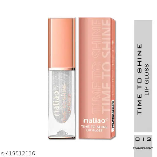 Maliao Time to Shine Lip Gloss - Glossy Brilliance for Stunning Lips (013-TRANSPARENT)
