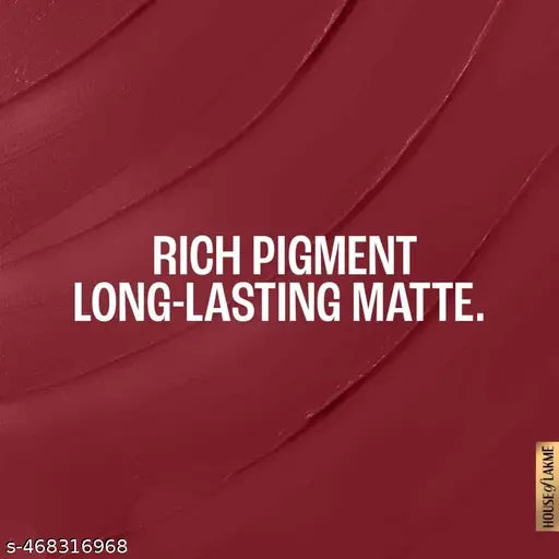 Lakme Forever Matte Lipstick, Made With French Rose Oil Extracts, Burgundy Bloom, 4.5g
