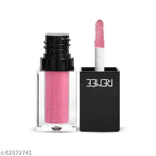 Renee See Me Shine Lip Gloss - Pink Pow Wow 2.5ml | Glossy Non Sticky & Non Drying Formula | Long Lasting Moisturizing Effect | Compact and Easy to Carry