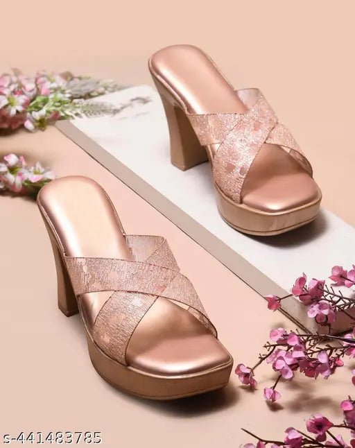 Selfiee Fabulous Block Heel Sandals Perfect for Every Occasion, Elegant & Fancy High Heels Sandals For Womens & Girls