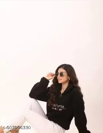 Trendy Women’s California Printed Fleece Pullover – Cozy Winter Wear Stylish Sweatshirt for Girls & Ladies