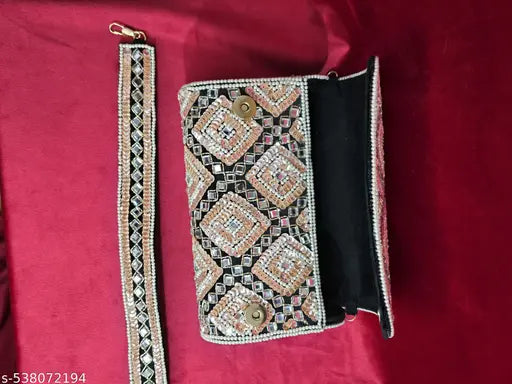 Black Mirror Foldver Handbag