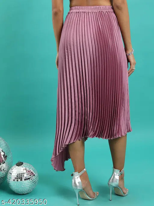 Ketch Women Pink Midi Skirt