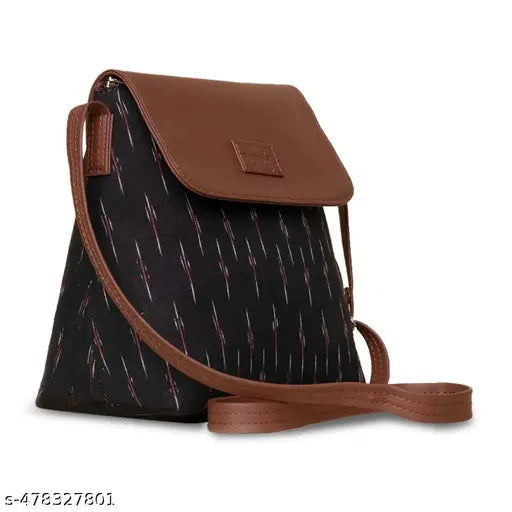 Zouk Ikat GreRed Flap Sling Bag