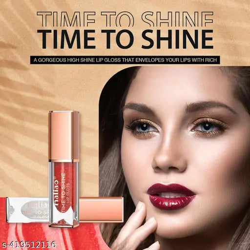 Maliao Time to Shine Lip Gloss - Glossy Brilliance for Stunning Lips (013-TRANSPARENT)