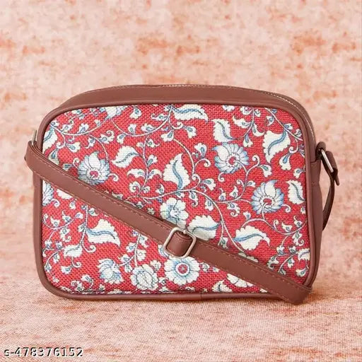 Zouk Chittoor Red Kalamkari Sling Bag