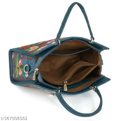Exotic Floral Embrodery  Design Hand Bag