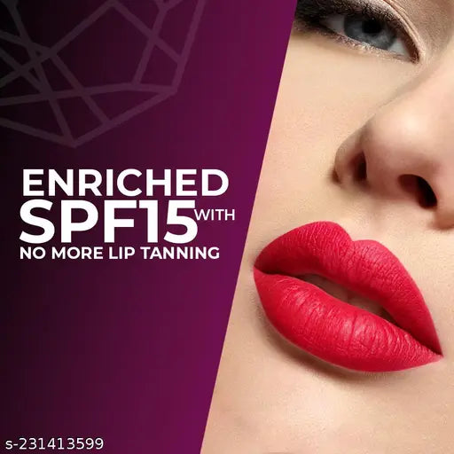 JUICE | Gloss Color Luxe Lip Color | HD Shine Formulation With Goodness of Bio Retinol, Moisturising lock technology, SPF 15 (WARM RED G02)