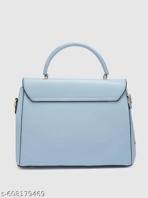 Globus Women Blueish Grey Solid Casual Handheld Bag