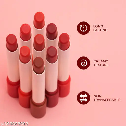 Shryoan Smokeing Hot Matte Lipstick | Creamy Matte Finish | Set of 5  (Set-A, 12 g)