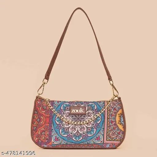 Zouk Multicolor Mandala Print Baguette