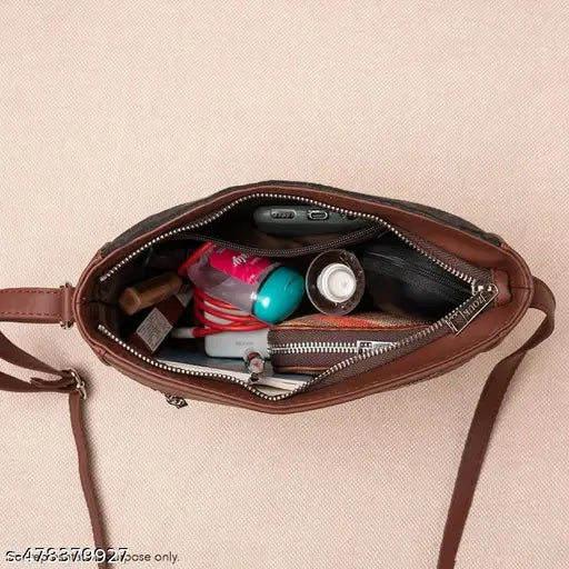 Zouk Mughal Art Multicolor U-Shaped Sling Bag