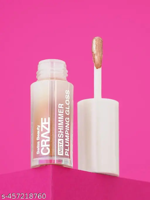 Swiss Beauty CRAZE Insta Shimmer Plumping Gloss |Super Glossy | Non-sticky  & Moisturising  1 Main Character