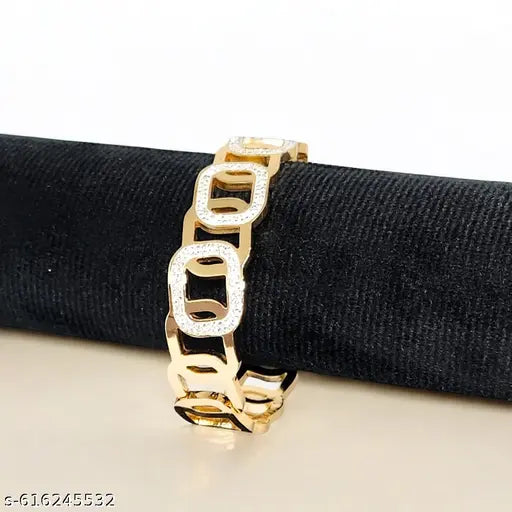 Anti Tarnish Gold Plated Stainless Steel Bracelet For Women & Girls