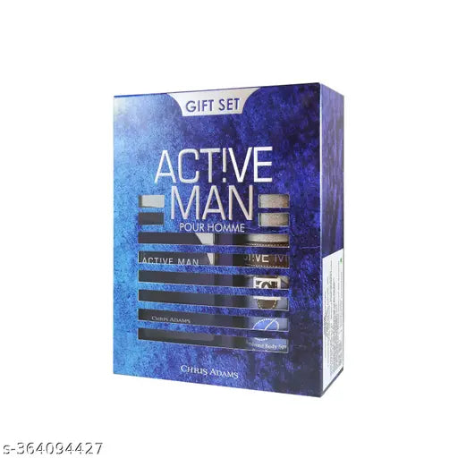 Chris Adams Gift Set - Active Man | EDP, 100ml + Deodorant Body Spray, 200ml
