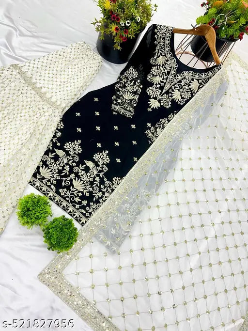 Fancy Designer Kurti Bottom Set