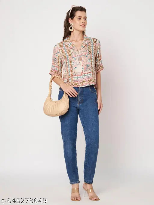 Veldress Women Top  Casual Regular Floral Tunic Printed Stylish Summer Western Fit and Flare