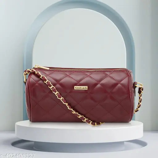 Fastrack Quilted Cylinder Sling Bag for Women