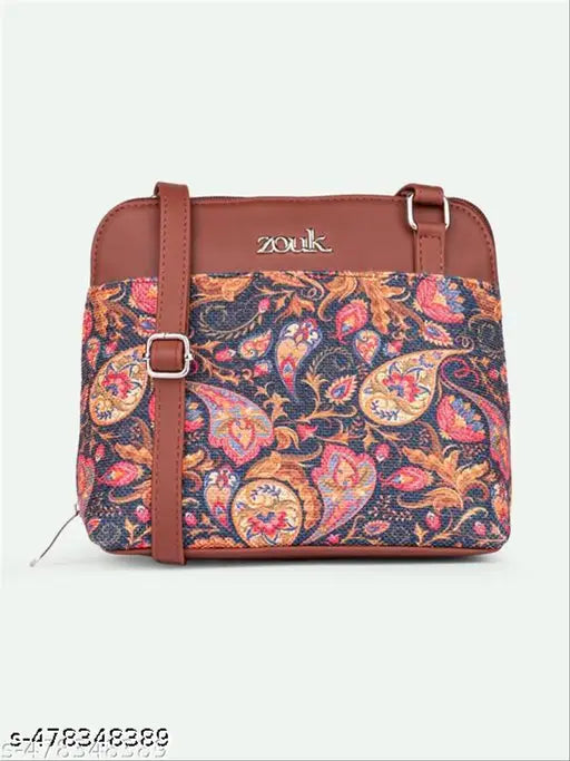 Zouk Paisley Print OOO Sling Bag