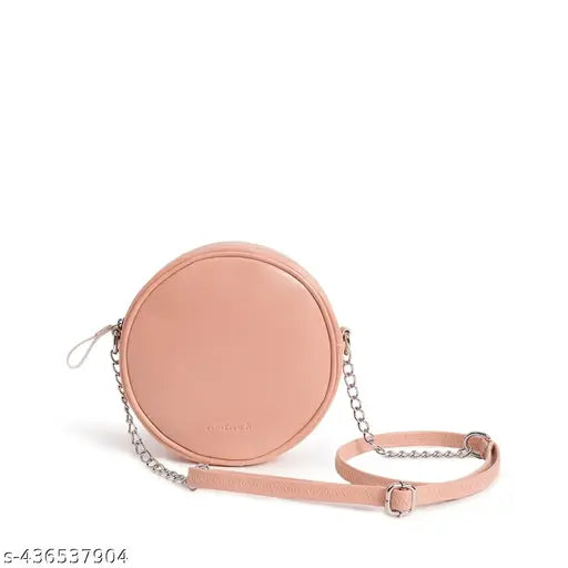 Fastrack Women's PU Structured Sling Bag Pink