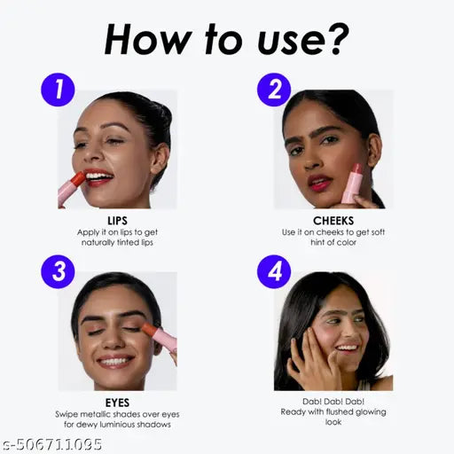 Blue Heaven Kiss&Blush Lip&Cheektint 8.5G Rosydusk ( Pack of 2 )