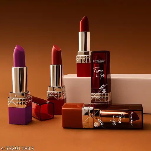 Seven Seas Fiery Lips Matte Lipstick Long Lasting Light Weight Super Matte Lipstick (Chestnut Rose 2,3.5g)