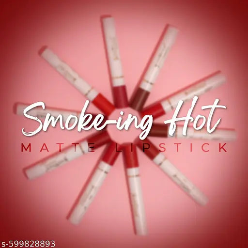 Shryoan Smokeing Hot Matte Lipstick | Creamy Matte Finish | Set of 5  (Set-A, 12 g)